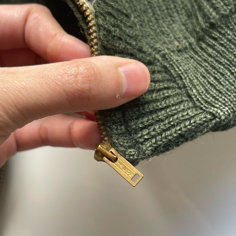 Vintage 40s/50s Striped Zip-Up Sweater - Picture 9 of 15